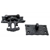 3 Inch "Oshea" Antique Cast Iron Hasp & Staple With Lock for Trunks and Jewellery Boxes